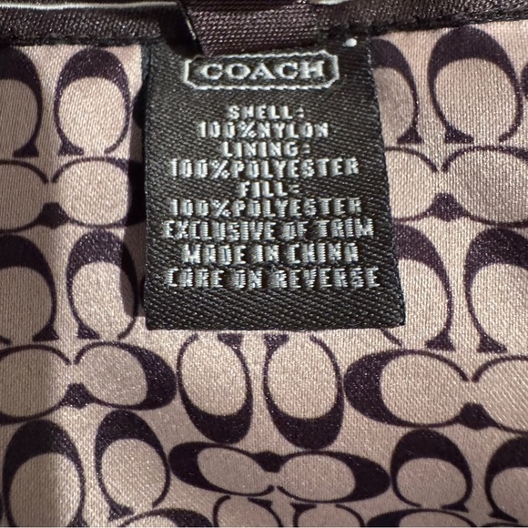 Coach Diamond Quilted Signature C Barn Puffer Jacket Equestrian Classic Brown XL - Picture 15 of 16